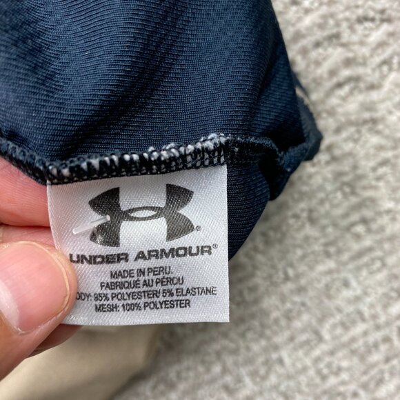 Under ARMOUR US Golf Shirt Heat Gear Men XXL Brown Black Activewear Golfer Golf - Picture 5 of 8